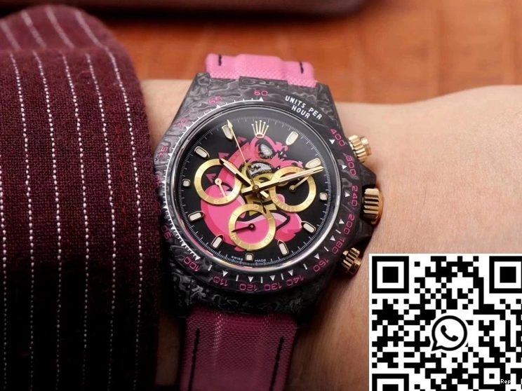Cosmos Dial Carbon Fiber Edition Pink Rolex Chronograph Dragon Exploded Daytona 1115
